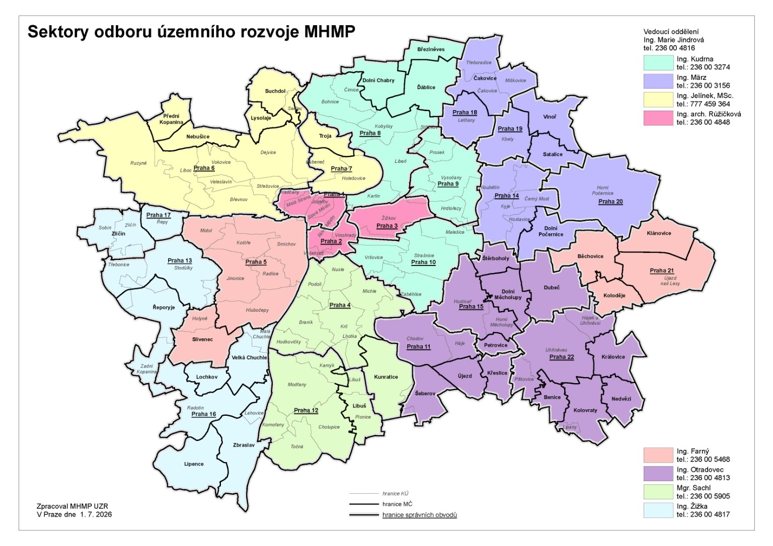 Mapa územních sektorů